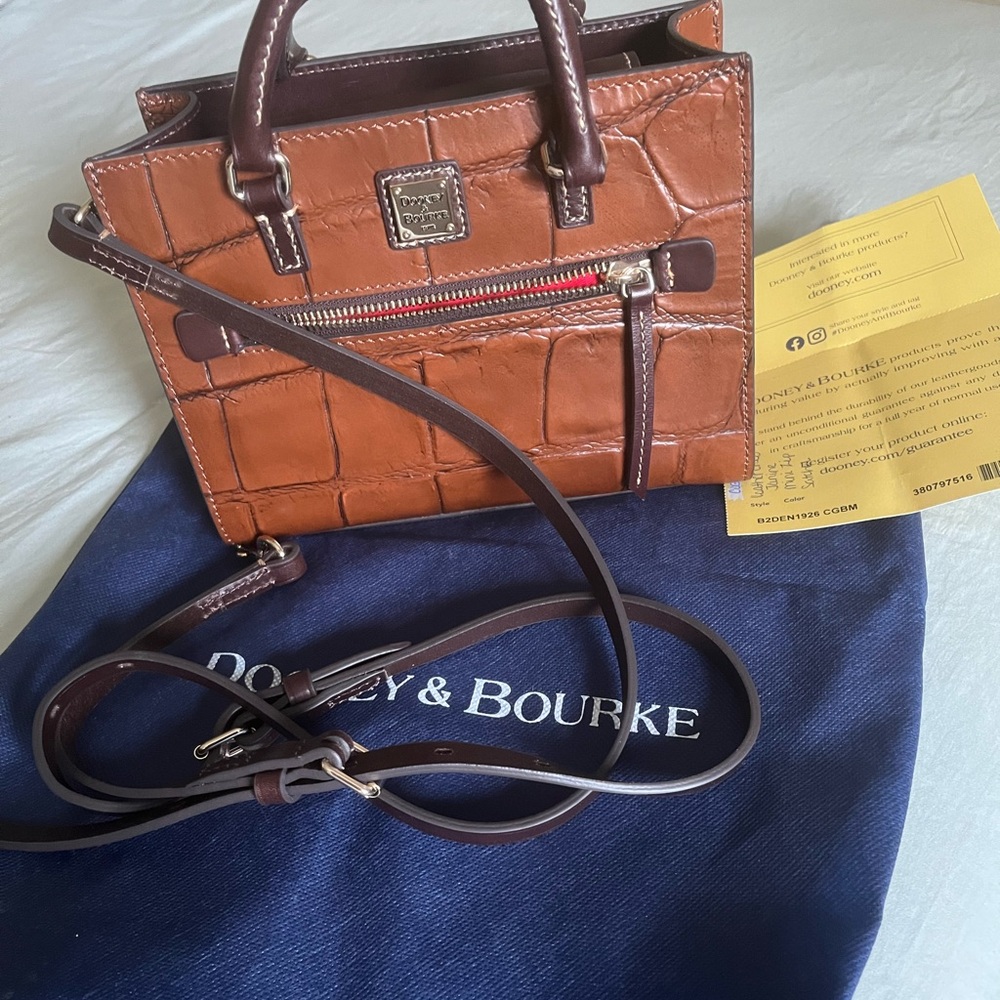 Dooney & Bourke Leather Croco Janine Mini
Zip Satchel - rarely used